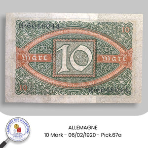 ALLEMAGNE - 10 Mark - 06/02/1920 - Pick.67a