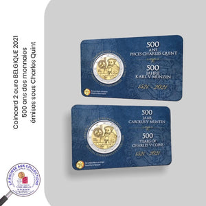 Coincard 2 euro BELGIQUE 2021 - 500 ans des pièces de monnaie émises sous Charles Quint