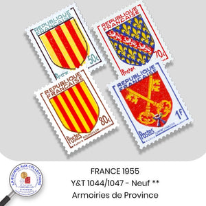 1955 - Y&T 1044/1047 - Armoiries de Provinces - Neuf **