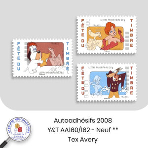 2008 - Autoadhésifs -  Y&T n° AA 160/162 (4149/4151) - Tex Avery  - Neufs **