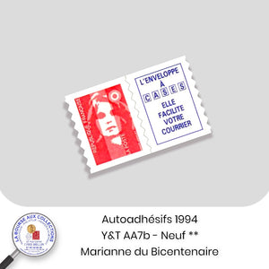 1994 - Autoadhésifs -  Y&T n°  AA 7b (2874) -  Marianne du bicentenaire - Neuf **