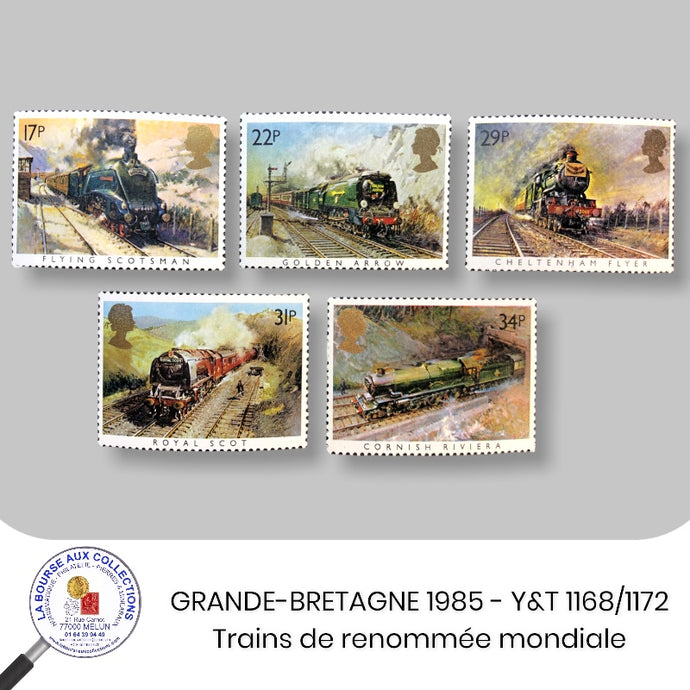 GRANDE-BRETAGNE 1985 - Y&T 1168/1172 - Trains - Neuf **