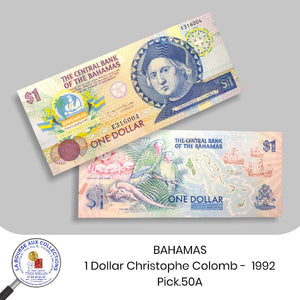 BAHAMAS - 1 DOLLAR Christophe Colomb -  1992 - Pick.50A - NEUF / UNC