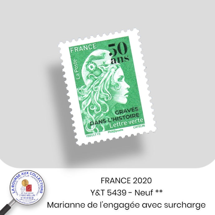 2020 - Y&T 5439 - Marianne l'engagée surchargé 
