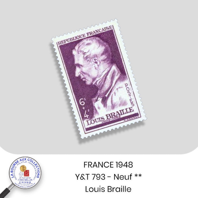 1948 - Y&T 793 - Louis Braille - Neuf **