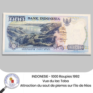 INDONESIE - 1000 Roupies 1992 - Pick129a