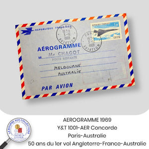 AEROGRAMME - 1969 - Y&T 1001-AER - Concorde - PARIS / AUSTRALIE