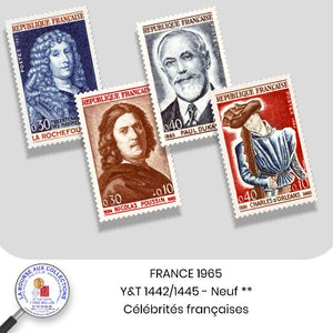 1965 - Y&T 1442/1445 - Célébrités Françaises - Neuf **