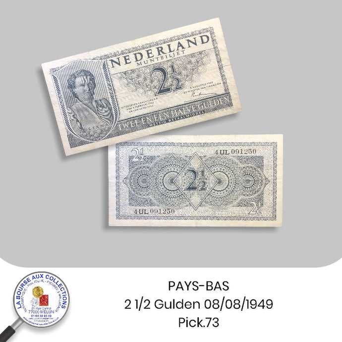 PAYS-BAS - 2 1/2 Gulden 08/08/1949 - Pick.73