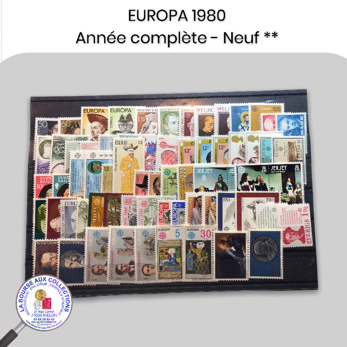 Année complète timbres EUROPA 1980 - Neufs **