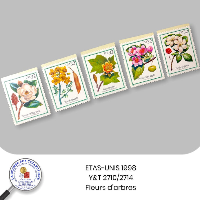 ETATS-UNIS 1998 - Y&T 2710/2714 - Fleurs d'arbres