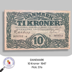 DANEMARK - 10 Kroner  1947 - Pick. 37e
