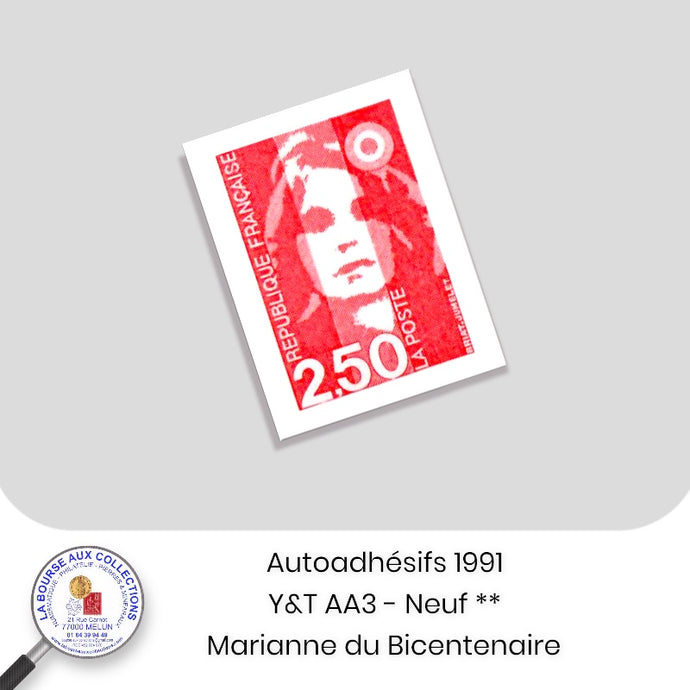 1991 - Autoadhésifs - Y&T n°  AA 3 (2720) -  Marianne du bicentenaire - Neuf **
