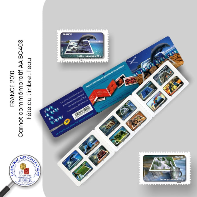 2010 - Autoadhésifs -Y&T AA BC403  Carnet commémoratif - Fête du timbre : l'eau  - Neuf **
