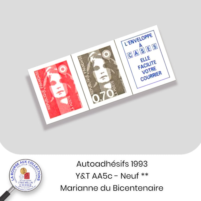 1993 - Autoadhésifs -  Y&T n°  AA 5c (2824b) -  Marianne du bicentenaire - Neuf **