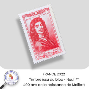 2022 - Timbre issu du bloc - Molière