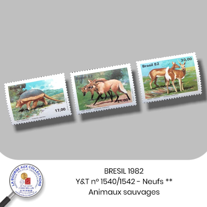 BRESIL 1982 - Y&T n° 1540/1542 - Animaux sauvages- Neuf **