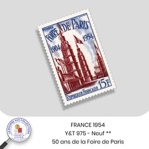 1954 - Y&T 975 - Cinquantenaire de la foire de Paris - Neuf **