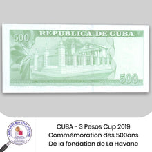 Charger l&#39;image dans la galerie, CUBA - 500 PESOS CUP Commémoration des 500 ans de la fondation de La Havane - 2019 - Pick.131 - NEUF / UNC
