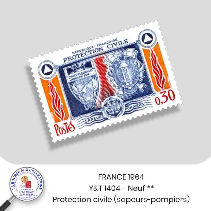 1964 - Y&T 1404 - Protection civile (sapeurs-pompiers) - Neuf **