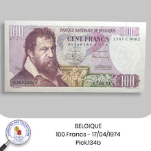 Charger l&#39;image dans la galerie, BELGIQUE - 100 Francs - 17/04/1974 - Pick.134b - NEUF / UNC
