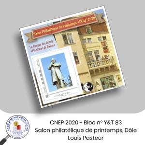 CNEP 2020 - Bloc n° Y&T 83 - Autoadhésif - Salon philatélique de printemps, Dôle - Louis Pasteur