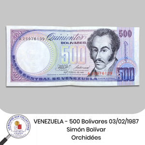VENEZUELA - 500 Bolivares 03/02/1987 - Pick.67b