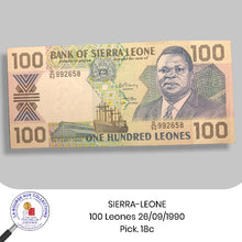 Charger l&#39;image dans la galerie, SIERRA-LEONE - 100 Leones 26/09/1990 - Pick. 18c
