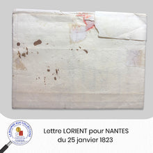 Charger l&#39;image dans la galerie, Lettre LORIENT pour NANTES du 25 janvier 1823

