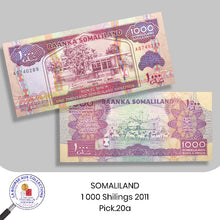 Charger l&#39;image dans la galerie, SOMALILAND - 1 000 Shilings 2011 - Pick.20a - NEUF / UNC
