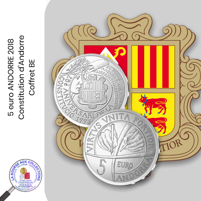 BE - 5 euro Andorre 2018 – Constitution d’Andorre