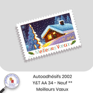 2002 - Autoadhésifs -  Y&T n°  AA 34 (3534) - Meilleurs Voeux - Neuf **