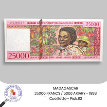 Charger l&#39;image dans la galerie, MADAGASCAR - 25000 Francs/5000 Ariary - 1998 - Pick.82
