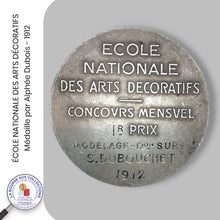 Charger l&#39;image dans la galerie, Médaille ECOLE NATIONALE DES ARTS DECORATIFS par Alphée Dubois - 1912
