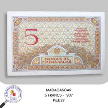 Charger l&#39;image dans la galerie, MADAGASCAR - 5 Francs - 1937 - Pick.37
