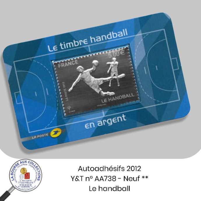 2012 - Autoadhésifs - Y&T n° AA738 - Le handball (Argent 999‰) - Neuf **