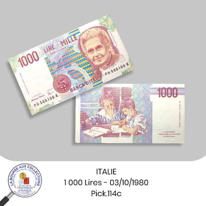 ITALIE - 1 000 LIRE - 03/10/1980 - Pick.114c - NEUF / UNC