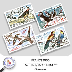1960 - Y&T 1273/1276 - Oiseaux - Neuf **