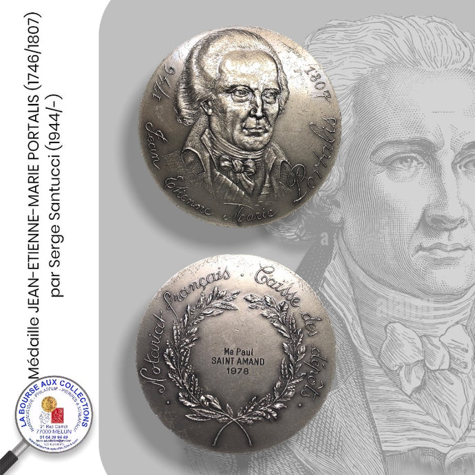 Médaille - JEAN-ETIENNE-MARIE PORTALIS (1746/1807) par Serge Santucci (1944/-)