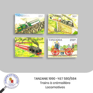 TANZANIE 1990 - Y&T 580/583 - Trains à crémaillère - Neuf **