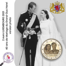 Charger l&#39;image dans la galerie, 2 euro LUXEMBOURG 2021 - 40e anniversaire du mariage du grand-duc Henri, 2 versions
