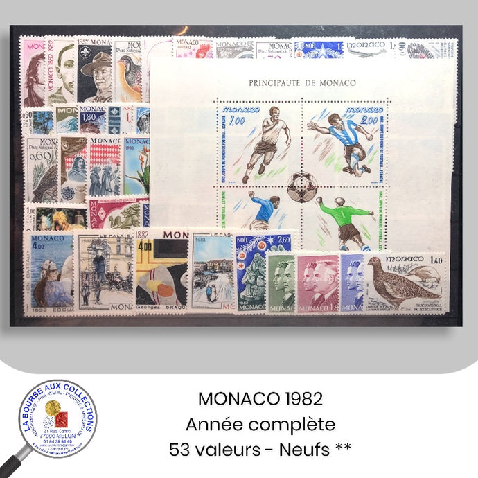 MONACO - 1982 - Année Complète - Timbres neufs **