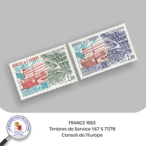 1983 - Y&T S 77/78 - Conseil de l'Europe, type de 1981 - Neuf **