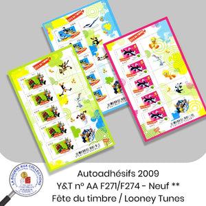 2009 - Autoadhésifs - Y&T n° AA F271/F273 - Fête du timbre / Looney Tunes - Neuf **
