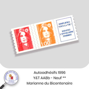 1996 - Autoadhésifs -  Y&T n°  AA 8b (3900+2874) -  Marianne du bicentenaire - Neuf **