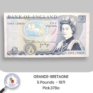 GRANDE-BRETAGNE - 5 Pounds type 1971 - Pick.378a