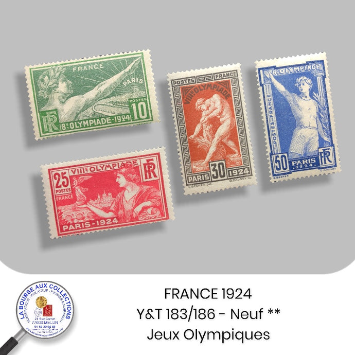 FRANCE 1924 - Y&T n° 183/186 - Jeux Olympiques de Paris - Neuf **