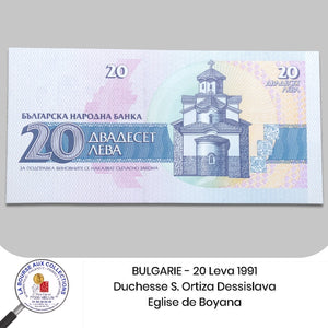 BULGARIE - 20 Leva 1991 - Pick.100a