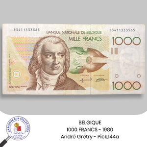BELGIQUE - 1000 FRANCS 1980 - Pick.144a
