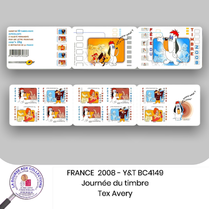 2008 - Autoadhésifs -  Y&T AA BC160 (BC4149) Carnet Journée du Timbre - Tex Avery - Neuf **